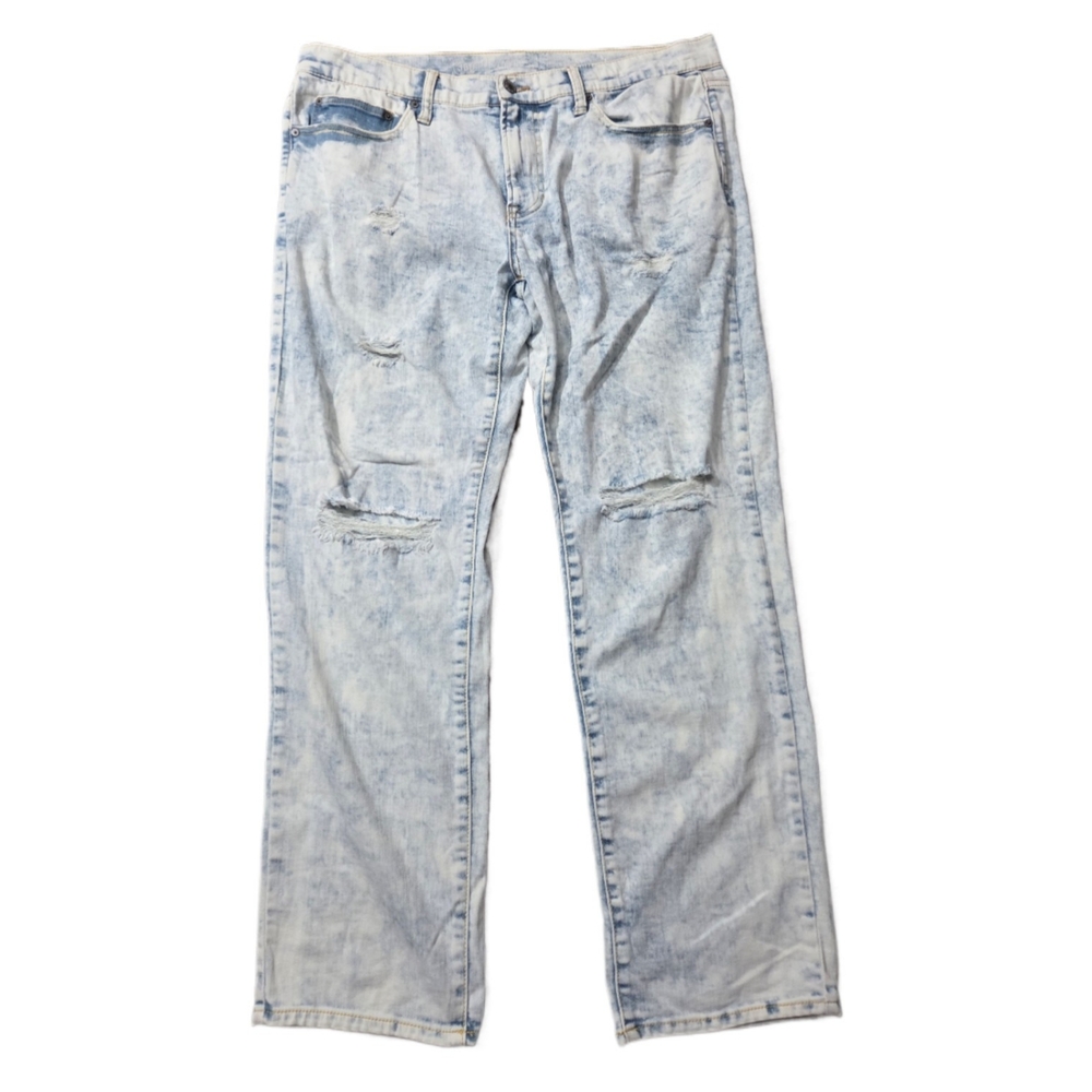 Arizona Jeans Skinny Ultra Flex Distressed Rip Style 33 x 32 Cotton Polyester